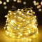 SALCAR LED Lichterkette Draht, 2 Stück 10m 100 LEDs USB Kupferdraht Lichterkette, Kupferdrahtlichterkette Innen Außen Weihnachten Party, Warmweiß