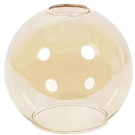 ValueLights | Small Smoked Glass Globe Light Shade Ceiling Light Shade | Lamp Shades, Home Décor & Improvement Essential | Includes Bulb | 15cm Shade Width