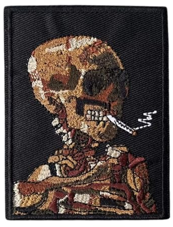 Lustige Schädel Patch Klett Taktisches Moral Stickerei Klett Patch Aufnäher für DIY Rucksäcke Hüte Jacken Jeans Taschen