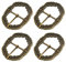 Amexo 4 Stücke Trachten Gürtelschnallen set für herren damen, Durchmesser 30mm Retro gürtelschnallen, Legierung gürtelschnallen geeignet für Jeans Freizeithosen Windjackel und Kleider (Bronze)