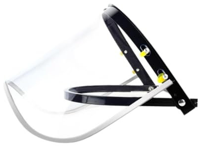 Fenteer Visiera Protettiva Rigida per Il Viso, Accessori Antiurto, Regolabile per Lavori All'aperto, Rifinitura, Giardinaggio, Saldatura, CHIARO