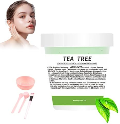 Face Mask Powder - Tea Tree Peel-Off Face Mask - Moisturising Face Mask for Women - Cleansing Skin Care Product - Firming Face Mask Jelly Face Mask