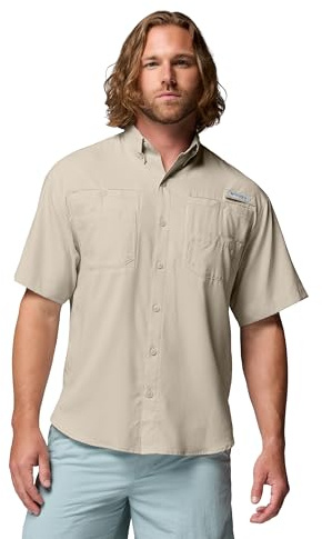 Columbia Homme PFG Short Sleeve Shirt Chemise À Manches Courtes Tamiami II, Fossil, L EU