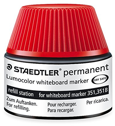 Staedtler Lumocolor whiteboard marker Nachfüllstation für 351/351 B, 15-20x Nachfüllen | 4x Nachfüllstation rot