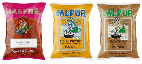 Jalpur Miller’s Spice Combo Pack | Paprika Powder, Turmeric Powder, Cumin Powder | Assorted Ground Spices Set for Indian Cooking, Curries, Marinades & Seasoning | 3 Pack