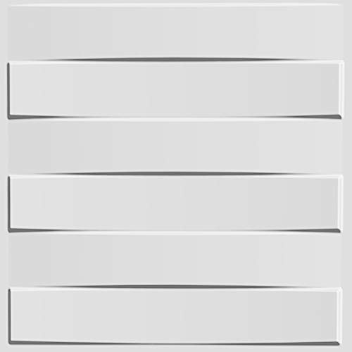 SelectWalls Panneau Mural 3D FINN| 10 Panneaux muraux 3d de 50x50cm | 2,5m² de revetement mural 3d peindre | Deco murale 3d avec parement interieur | Decor mural 3d