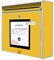 banjado® Burg-Wächter® Briefkasten mit Motiv Post Gelb/Briefkasten ohne Zeitungsfach 32x36x10 cm groß/Briefkasten mit Namensschild A4 Einwurf inkl. Montagematerial & 2 Schlüsseln