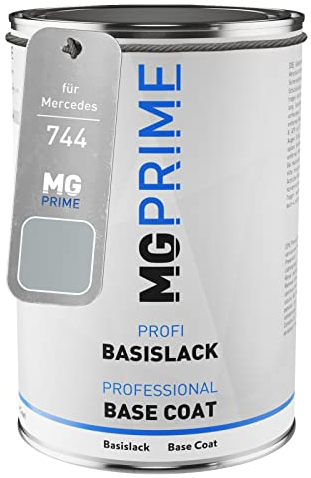 MG PRIME Autolack Dose spritzfertig für Mercedes 744 Brillantsilber Metallic/Brilliant Silver Metallic Basislack 1,0 Liter 1000ml