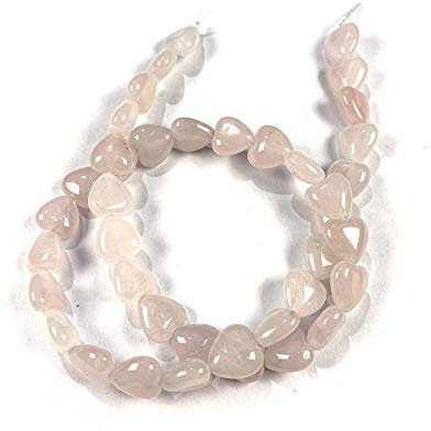 Natural Heart Shape Rose Quartz Semi Precious Gemstone Loose Beads for Jewelry Making 1 Strand Length 15.74'' Size 10x10mm