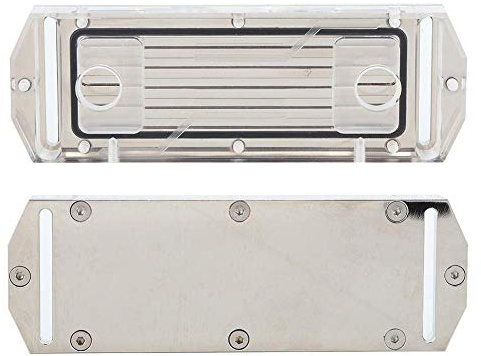 Bloc de refroidissement PC, substrat de cuivre de bloc de refroidissement par eau G1/4 avec anneau d'étanchéité intégré Support de système de dissipateur de chaleur pour refroidisseur Gilet de dissipa