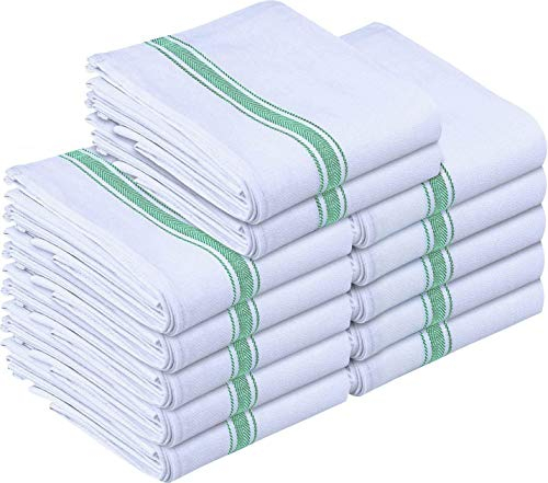 Utopia Towels 200GSM Küchentücher [12er Pack - 38 x 64 cm] Geschirrtücher aus 100% Baumwolle super saugfähig Maschinenwaschbare Geschirrhandtücher (Grün)