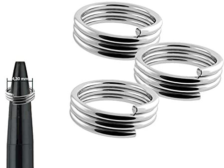GOKarli 100 Stück Dart Federringe für Dartschäfte Nylon Schäfte Shaft Ringe Metall