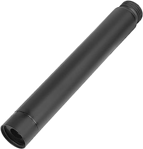 G1/2'' Black Shower Head Extension,304 Stainless Steel Black Shower Arm Extension,Shower Head Extender Pipe,Handheld Shower Extension Pipe for Bathroom (15cm, Black)