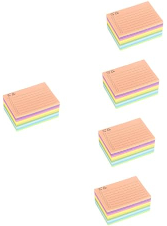 Ciieeo 5 Stück 9 Farbige Haftnotizen Selbstklebende Memo-aufkleber Notizen Schreibblöcke Selbstklebende Notizen To-do-listenblöcke Haftnotizblöcke Wasserdicht Fluoreszierendes Papier Büro