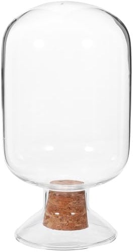 ABOOFAN Glass Match Holder, 250ml Match Cloche Jar Match Striker Jar Fancy Bathroom Matches Cloche Bottle for Candles Decorative Matches Fireplace