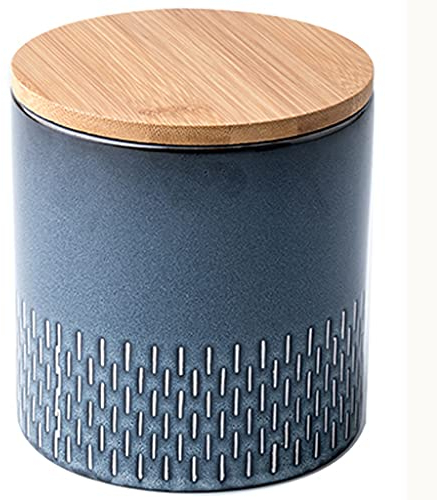 Tarro de Té Cerámica,Tarro hermético de cerámica creativo con tapa, tarro de almacenamiento para latas de té para el hogar, lata de café, tanque de almacenamiento a prueba, dispensador de granos