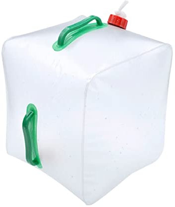Bidón de agua plegable de 20 L, recipiente de agua con grifo y asa, bidón plegable hermético, bolsa de agua para camping, camping o para camping, senderismo y agua