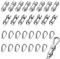 Nadisean 10 Pièces Serre Cable Acier 4mm + 10 Pièces Câbles Cosses, Serre Cable Inox, Serre-Câbles Duplex, Pinces De Câble Métalliqu en Acier Inoxydable 304 Pour Cable Acier 2-3mm, Corde à Linge
