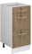 Vicco Küchenunterschrank R-Line, Artisan-Eiche/Weiß, 40 cm mit Schubladen, ohne Arbeitsplatte