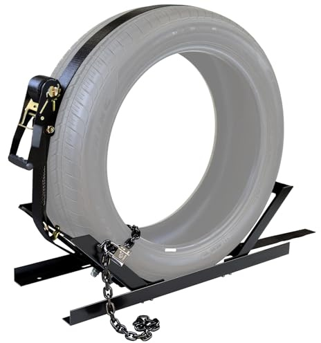 Semi Truck Spare Tire Rack for Class 8 Trucks, Adjustable Tire Carrier