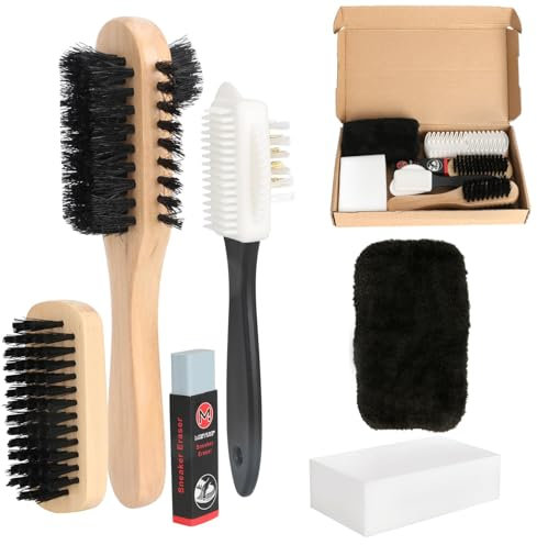 LHOEST Brosse Chaussure Daim 7 Pieces Gomme Daim Chaussure Brosse de Nettoyage Chaussure Kit Cirage Chaussure Cuir Brosses à Chaussures Nettoyage Brosse Cirage Chaussure Cuir Brosse Multifonction