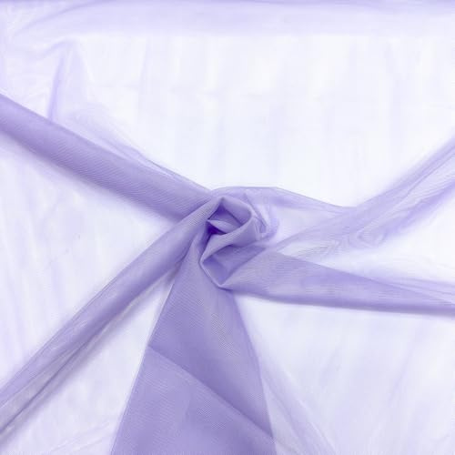 MAGAM-Stoffe Jasmin weicher Tüllstoff für Bekleidung Deko Soft Tüll Meterware (09. Flieder)