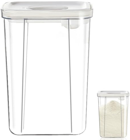 Caja de almacenamiento de leche en polvo, 2,8 L, dosificadora de leche en polvo, recipiente para leche en polvo, dosificador de leche en polvo para guardar leche en polvo, frutas y alimentos