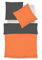 liebling Halbleinen Bettwäsche 240 x 220 + 2 x 80 x 80 cm, Farbe orange-Schiefer, Bettbezug aus 50% Leinen & 50% Baumwolle, kühlend & atmungsaktiv, waschbar 60 Grad, Ökotex 100