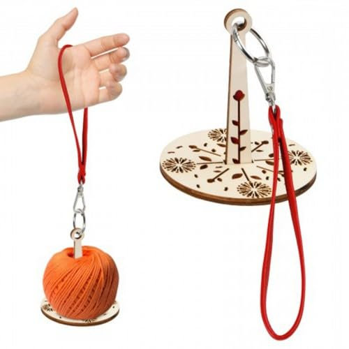 Luxus Handgelenk Garnhalter aus Holz - Ideal für Strick- und Häkelbegeisterte - Garnhalter Wolle, Hochwertig und Praktisch, Verhindert Garnverheddern