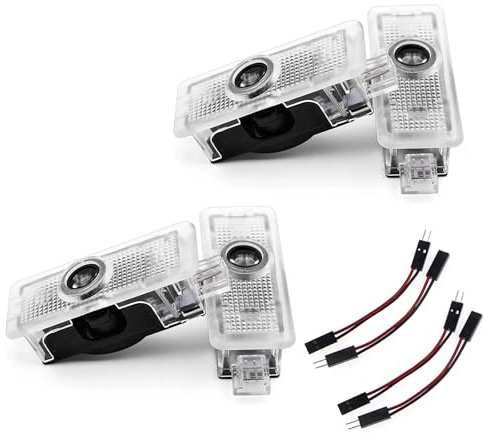 4PCS Car Door Logo Projector Lights, LED Welcome Light for Car Doors, Automotive Door LED Light with Logo Projection Compatible for 3/5/6/7/X1/X2/X3/X4/X5/X6/X7/Z/M/GT Series