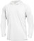 DiULi Haut Anti-UV Homme à Capuche - Manches Longues Respirantes, Protection Solaire UPF50+, Sport/Randonnée/Voyage,Blanc,XL