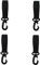 CORHAD 4paia Ganci Per Passeggino Multi-funzione Rotazione Per Portare Borse e Accessori Compatibile Con Passeggini e Cesti Per Nero