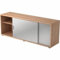 Sideboard 160x40x59,6cm Nussbaum/silber