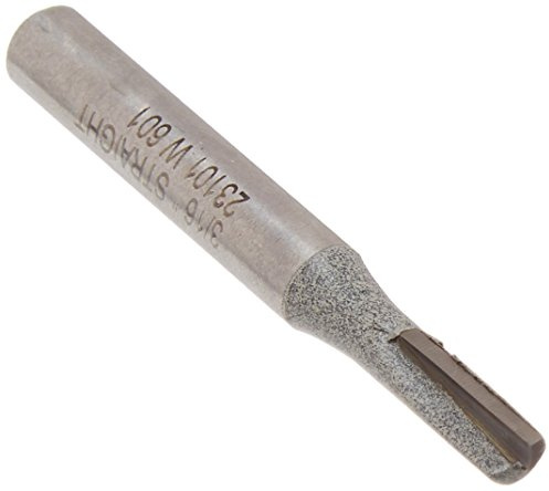 Vermont American 23101 3/16-by-1/2-Inch Carbide Tipped Straight Router Bit, 1-Flute 1/4-Inch Shank