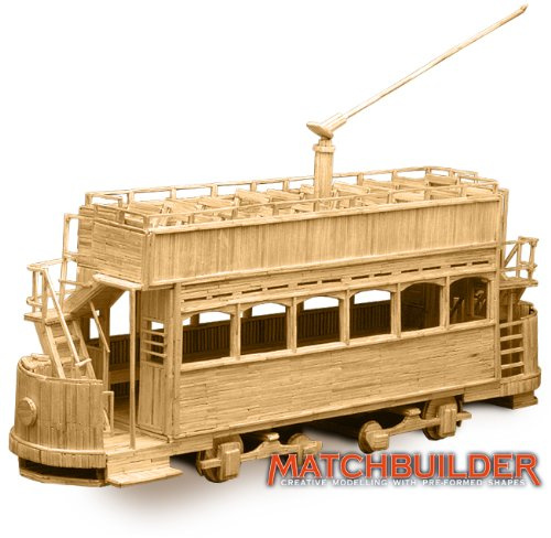 Matchbuilder Electric Tram Car circa 1908 - Matchstick Modelling Kit
