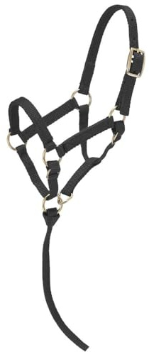 Tough1 Miniature Nylon Halter - Black - Medium