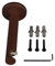 Liedeco Träger für Gardinenstangen 12 cm einläufig Landhaus, ø 16 mm, 1 Stk rost