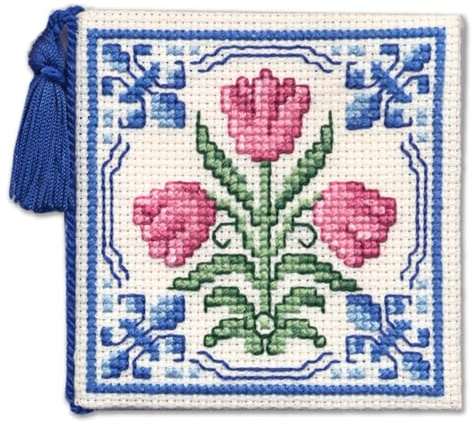 Delft Tulips Needle Case Cross Stitch Kit