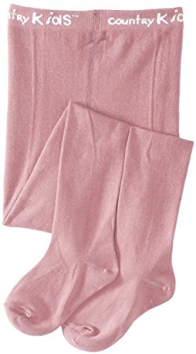 Country Kids Girl's Luxury Cotton Tights, Pink (Antique Rose), 6-8 Years UK