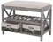 Mendler Schuhregal HWC-C48, Sitzbank Schuhablage, Shabby-Look Vintage 45x65x34cm - grau