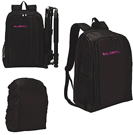 Camera Bag Waterproof Backpack Rucksack Case for Nikon Canon DSLR Lens Tripod UK