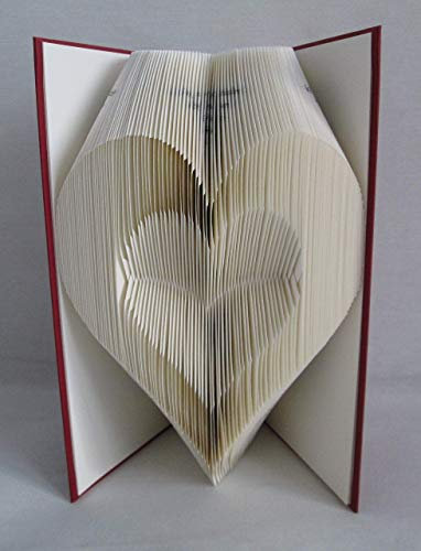 gefaltetes Buch  Herz im Herz  als Geschenk, z.B. für Hochzeit/Jahrestag/Hochzeitstag/Valentinstag/Geburtstag, oder als Dekoration