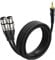 NUOSIYA TRS 3,5mm a XLR Cable 2m, Cable adaptador en Y de 1/8 pulgadas TRS a doble XLR hembra, 3.5 mm Mini Jack estéreo macho a 2 XLR hembra Interconexión Breakout Y Patch Cable