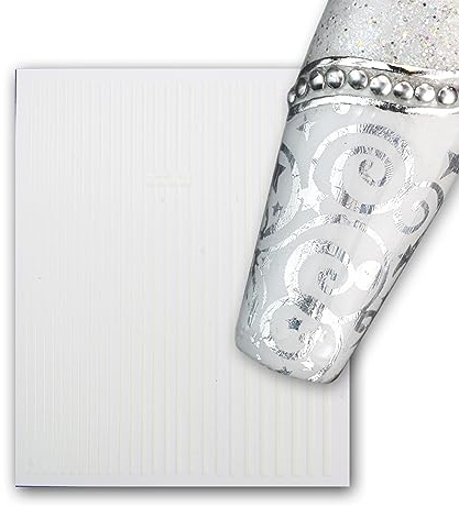 3 Blatt Nail Art Flexxies - Flexible Dekostreifen, 01 weiß