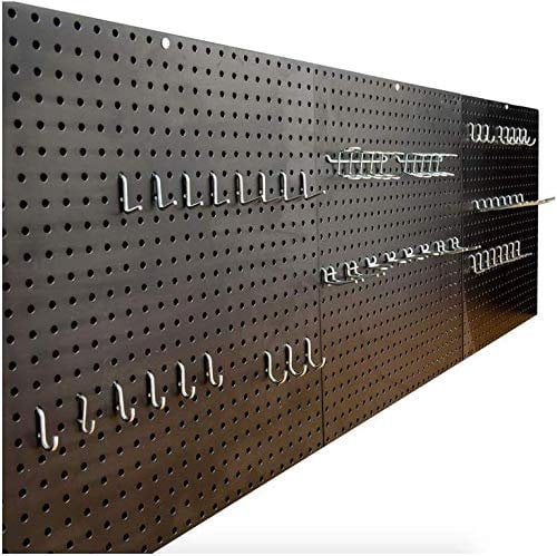 Seville Classics Garage Steel Peg Board 6ft, 1.83m and Peg Kit Commercial Quality Includes Wall Fixings