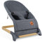 ANGELBLISS Babywippe, tragbare Hüpfwippe für Babys, Kleinkinder, Hüpfsitz mit Holzmaserung, natürliche Vibrationen (Grau)