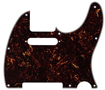 ROZILO Pickguard mit 8 Löchern für Telecaster USA/Mexican Fender (Dark Tortoise)