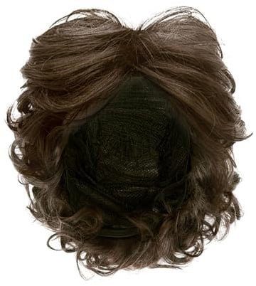 MIVAIUN Hellbraun Kurz Lockige Perücke für Herren - Gewellte Kunsthaar, Layered Wave, für Kostüme, Cosplay, Party, Daily Wear, Halloween (Braun)