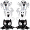 6 Stück Halloween Luftballons, Darunter 2 Weiße Geister Folienballons, 2 Holografische Geister Luftballons, 2 Stück Halloween Fledermaus Ballon für Halloween Party Requisiten Heimdekoration