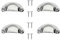 Yesmin 4 Pcs Half Moon Shaped Shell Handles,Kitchen Cabinet Drawers,Suitable for Cabinets,Drawers,Dressing Tables,Etc-Sliver